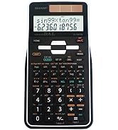Sharp EL-531TGBBW 12-Digit Scientific/Engineering Calculator with Protective Hard Cover, Battery ...