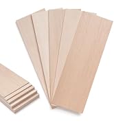 Balsa Wood Sheets in 5 Thickness, 5 PCS 12" x 4" Wood Pieces for Crafts | Wooden Planks for Craft...