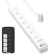 BN LINK Smart Plug Power Strip,Surge Protector with 6 Individually Controlled Smart Outlets, 4 US...