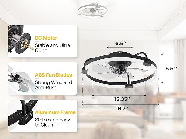 bedroom ceiling fan with lights