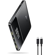 Baseus Laptop Portable Charger 100W 20000mAh, Blade Travel Power Bank Fast Charging 2 USB-C & 2 U...