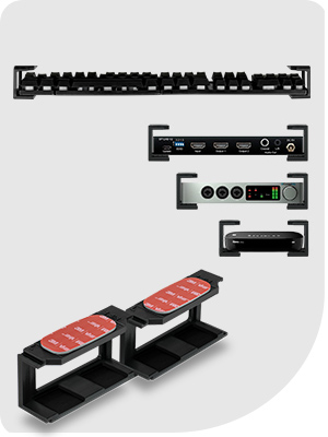Horizontal mounts for routers laptops 3m tape stick-on safe storage
