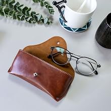 leather glasses case