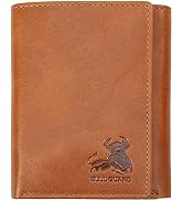 BULL GUARD Trifold Wallet with RFID For Men, Genuine Leather - Card and Cash Holder for Outdoors,...