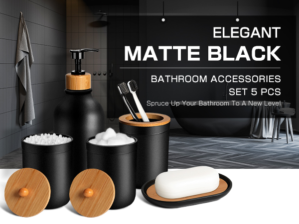 bathroom accessory set