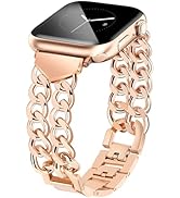 JR.DM Rose Gold Watch Bands for Women Compatible with Apple Watch 41mm 38mm 42mm(S10/11) Stylish ...