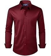 Alimens & Gentle Men's Dress Shirt Regular Fit Stretch Stain Shield Long Sleeve Solid Business We...