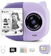 Rongta Instant Print Camera for Kids, Children Portable Photo Printer for Birthday Gifts, Kids To...