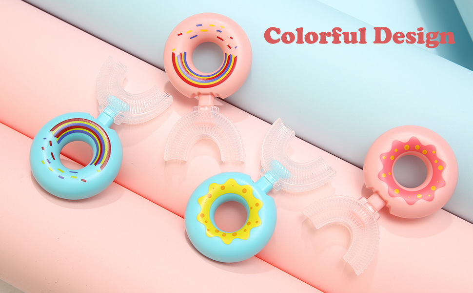 coloful design for this kids toothbrush