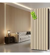 Acoustic Wood Panels for Wall & Ceiling 2 Pack - 47" x 23.6" Sound Absorbing 3D Fluted Wood Slat ...