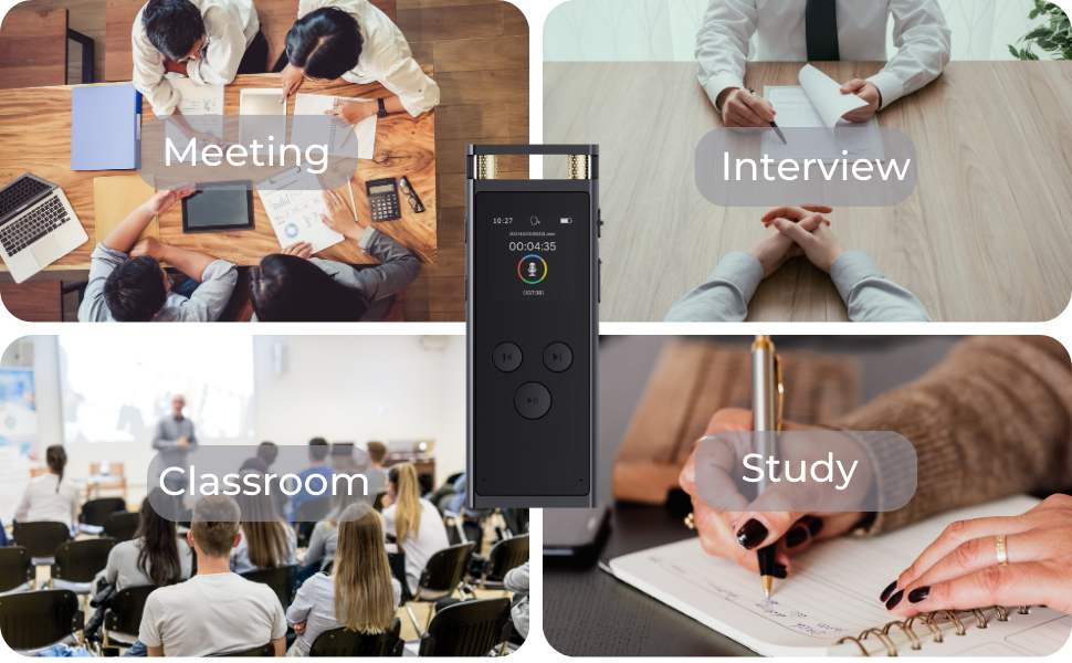 voice recorder for meeting interview classroom study