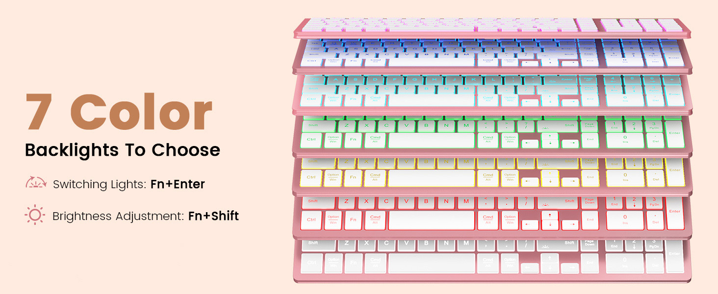 7 color backlight keyboard