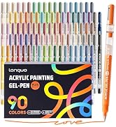 Joyask Acrylic Gel Pens, 90 Colored Pens for Black Paper & White Paper, 1.0 mm Point Colorful Pen...