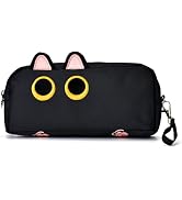 Hongdian Large Capacity Pencil Case Black Color, 3D Cat Pen Bags Pencil Pouch Organizer for Offic...