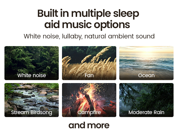 Portable Sound Machine with AI Cry Detection White Noise Machine