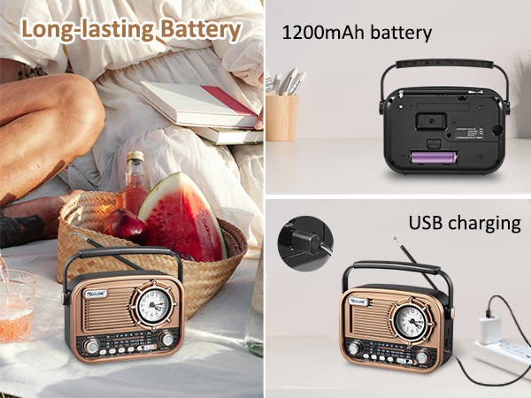 portable radio am fm sw radio shortwave radio bluetooth radio speaker radio for seniors retro radio