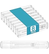 Vtopmart 8 Pack Shallow Drawer Dividers, 2.36" High 12.67"-21.14" Adjustable Expandable Kitchen D...