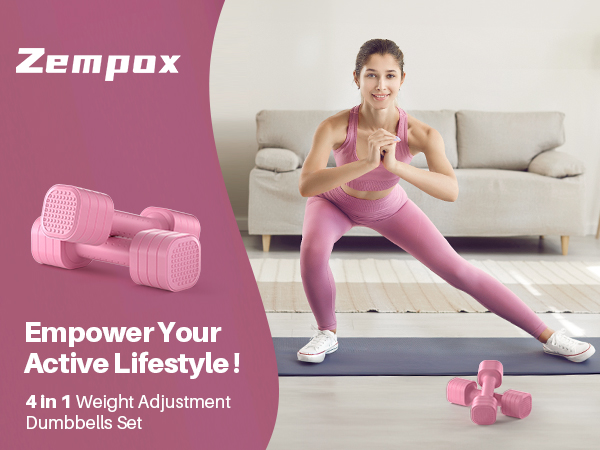 Adjustable Dumbbell Set of 2 Adjustable Weights Dumbbells Set Free Weights Dumbbells Set for Women