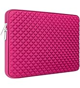 RAINYEAR 14 Inch Laptop Sleeve Diamond Foam Shock Resistant Neoprene Padded Case Fluffy Lining Zi...