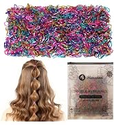 Flareann 2000pcs Metallic Elastic Hair Bands – Hair Ties, Rubber Hair Ties & Soft Hair Elastics, ...