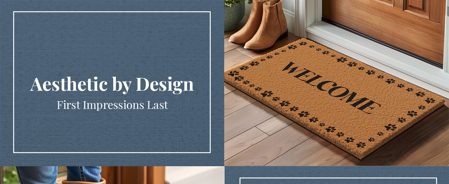 Paw Doormat outdoor welcome mat Front door mat Slip-proof Non-slip rubber backing Exterior door mat