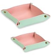 Leather Travel Tray, Valet Tray, Stylish Folding Travel Organizer Tray for Women and Man, Jewelry...