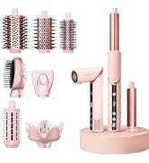 AVENHO 9 in 1 Hot Air Styler Wrap, High-Speed Hair Dryer Brush with Auto Wrap Curlers, Foldable I...