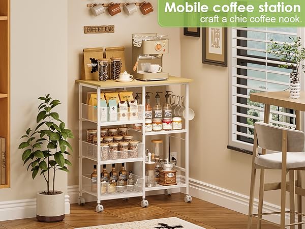 coffee table coffee bar bar cart rolling cart