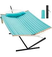 Homgava Two Person Hammock with Stand for Outside Heavy Duty, Outdoor Patio Hammock with Portable...