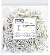 Heat Shrink Butt Connectors, 200 Pcs Clear 26-24 AWG Insulated Waterproof Electrical Heat Shrink ...