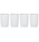 Topsky 4pcs Bathroom Tumbler Toothbrush Cup Plastic Tumblers Water Tumbler Reusable Drinkware Dri...