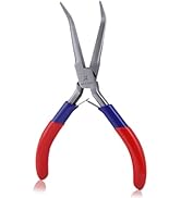 GOLD DEER Bent Nose Pliers - Mini Jewelry Pliers with Comfort Grip Handles For Bending Wire & Gri...