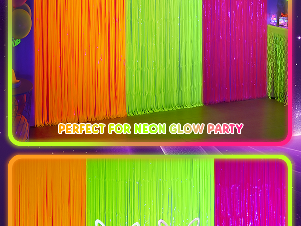 neon birthday party decorations