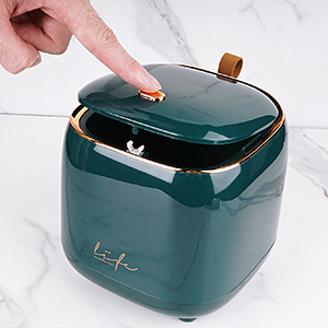 Mini Desk Trash Can with Lid with 90 Pcs Trash Bag