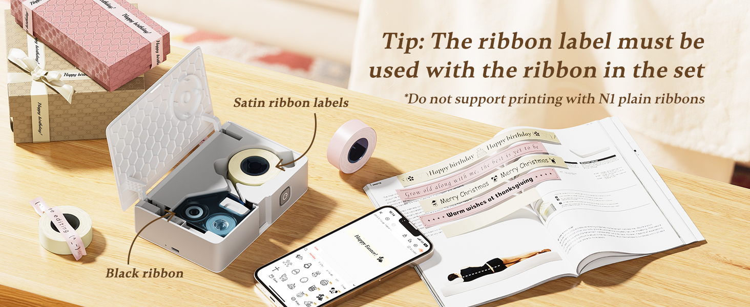 NIIMBOT N1 Satin Ribbon Set