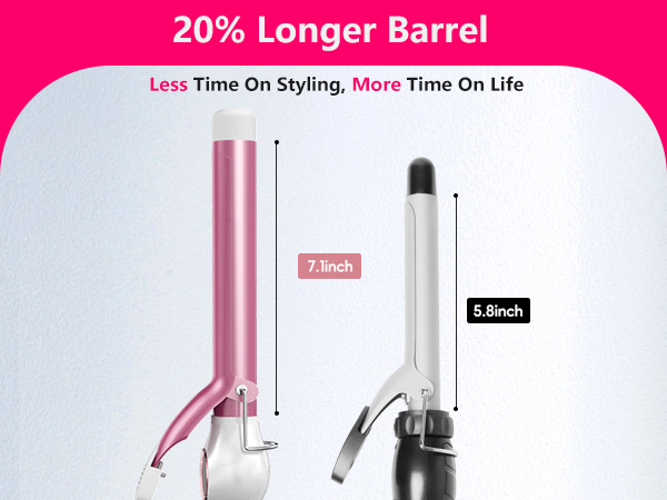 long barrel curling iron 1 inch
