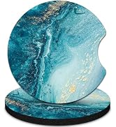 xiviers 2 Pack Car Coasters,2.75-inch Neoprene Non-Slip Cup Holder Coasters for Car,Cute Car Inte...