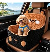 OUTONLIFE Dog Car Seat for Small Medium Dogs up to 35 lbs, 6-Inch Elevated Booster Seat for Front...