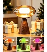 TECHYAP Mid Century Modern Table Lamp Dimmable Glass Lamp Vintage