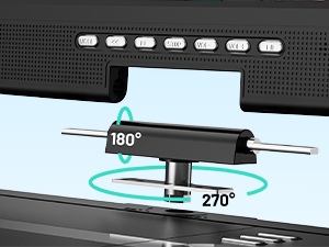 With 270° rotation and 180° flip capability, it delivers perfect viewing angles from any position.