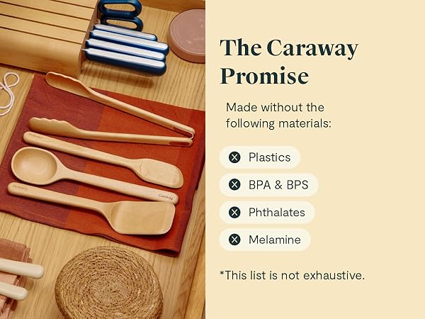 Our promise is utensils that are made without plasics, BPA & BPS, Phthalates, and Melamine.