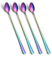 Kucensi Long Handle Iced Tea Spoons, 8.78-Inch Long Tea Spoons, Coffee Spoon, Ice Cream Spoon, Sa...