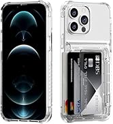 ACANDYA for iPhone 12 Pro Max Case Wallet Clear Protective Phone Case with Credit Card Holder Hea...