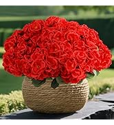 NESCCI 8 Pack Artificial Geranium Flowers for Outdoors UV Resistant Artificial Flowers Silk Geran...
