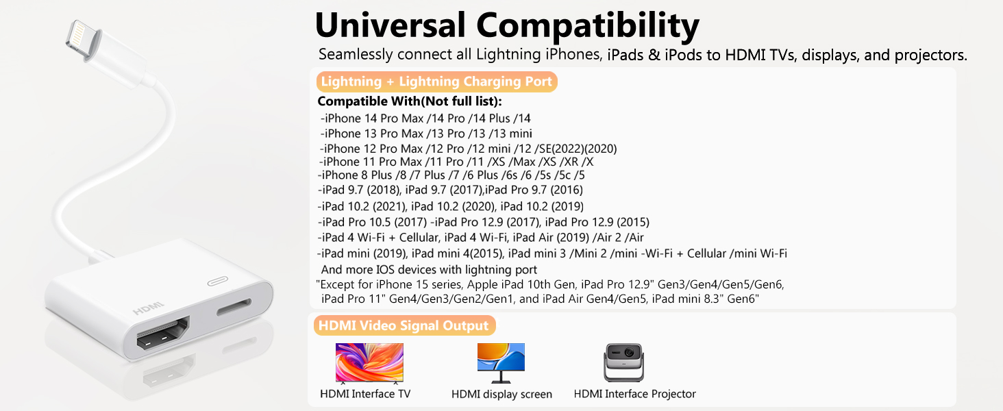iphone to HDMI adapter for tv