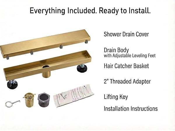 AVSIILE Linear Shower Floor Drain