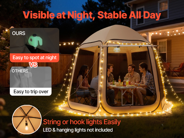 enclosed sunroom picnic table mini houses to live adults magic mesh pod netting & rooms