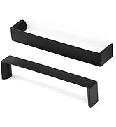 5 Inch, Matte Black Wide Flat Modern Pulls, Kitchen Cabinet Handles, Pack of 10 | BEROSSA 1648 | ...