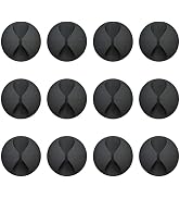 12 Pack Cable Clips, Znben Cord Organizer Holder Adhesive Cord Management Charger Wire Holder Cli...