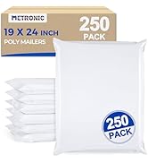 Metronic Poly Mailers 19x24 Inch 250pcs Shipping Bags for Clothes,Self Adhesive Shipping Envelope...